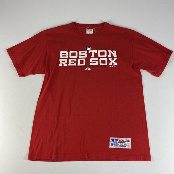 Vintage Boston Red Sox T-Shirt Mens Medium Red MLB Baseball Majestic Tee - Picture 2 of 11